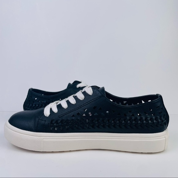 Sam Edelman Raina Black Faux Leather Lace Up Perforated Shoes Women’s Size 7M - Picture 9 of 12